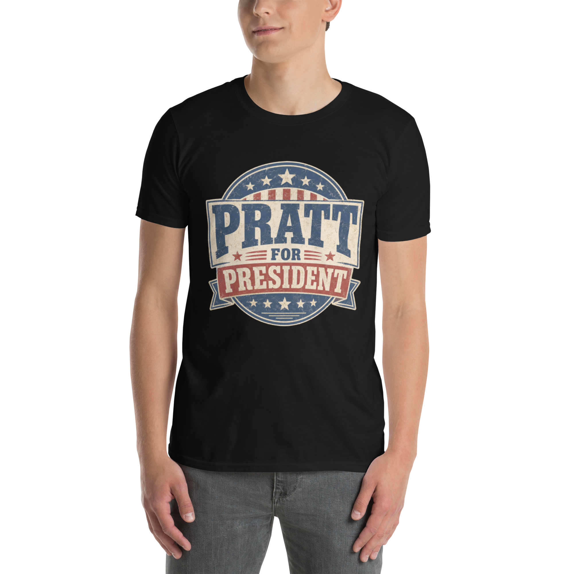 Pratt For President 2028 T-Shirt - Vintage Campaign Style
