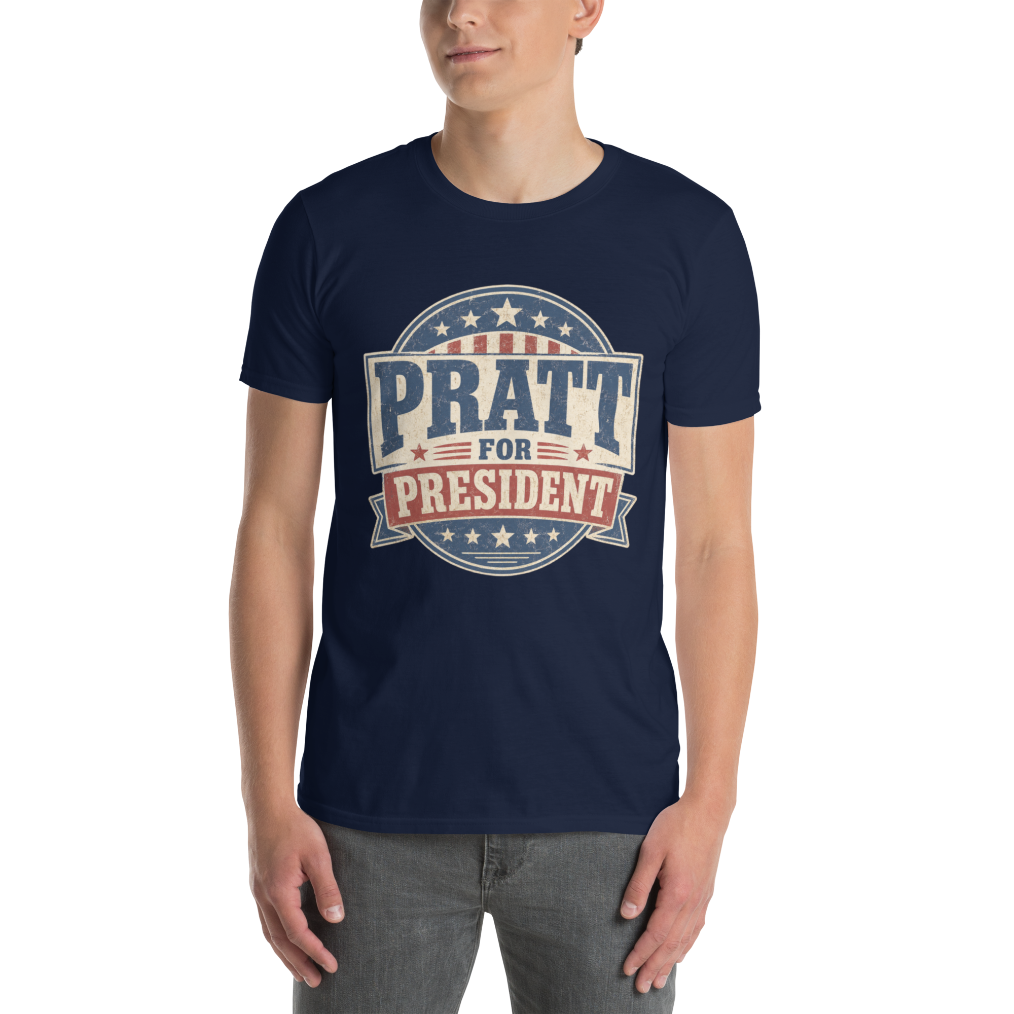 Pratt For President 2028 T-Shirt - Vintage Campaign Style