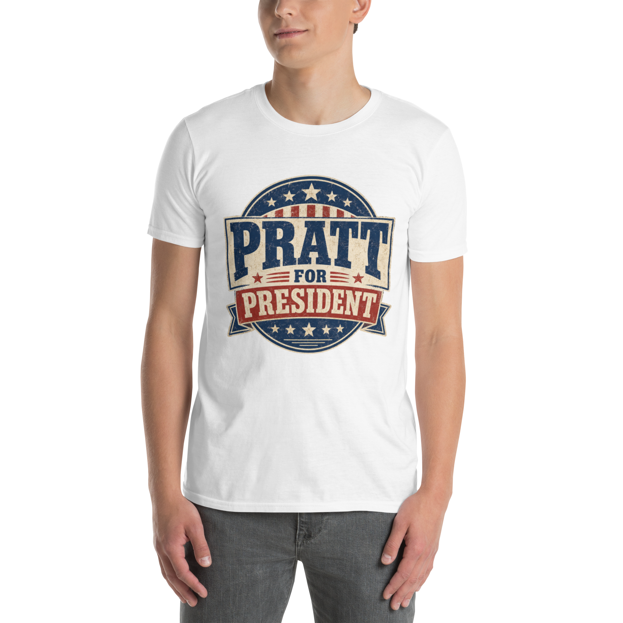 Pratt For President 2028 T-Shirt - Vintage Campaign Style