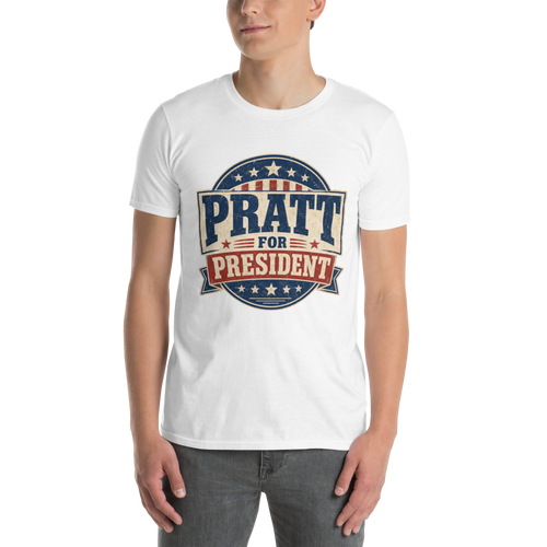 Pratt For President 2028 T-Shirt - Vintage Campaign Style